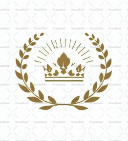 Krone und Lorbeerkranz